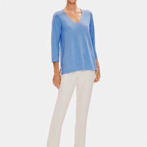Eileen Fisher Ultrafine Merino V-Neck Top Size Small